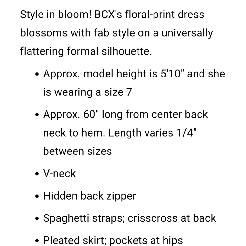 BCX Floral Print Cross Back Gown - Picture 12 of 12